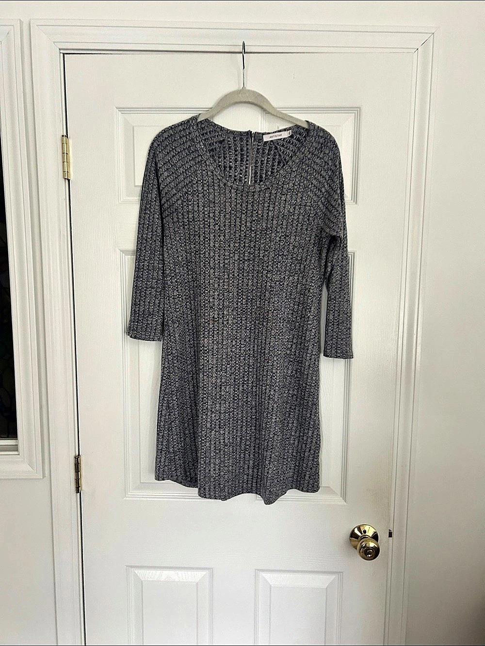 Antistar Gray Geometric Mini Dress Size Small Like New